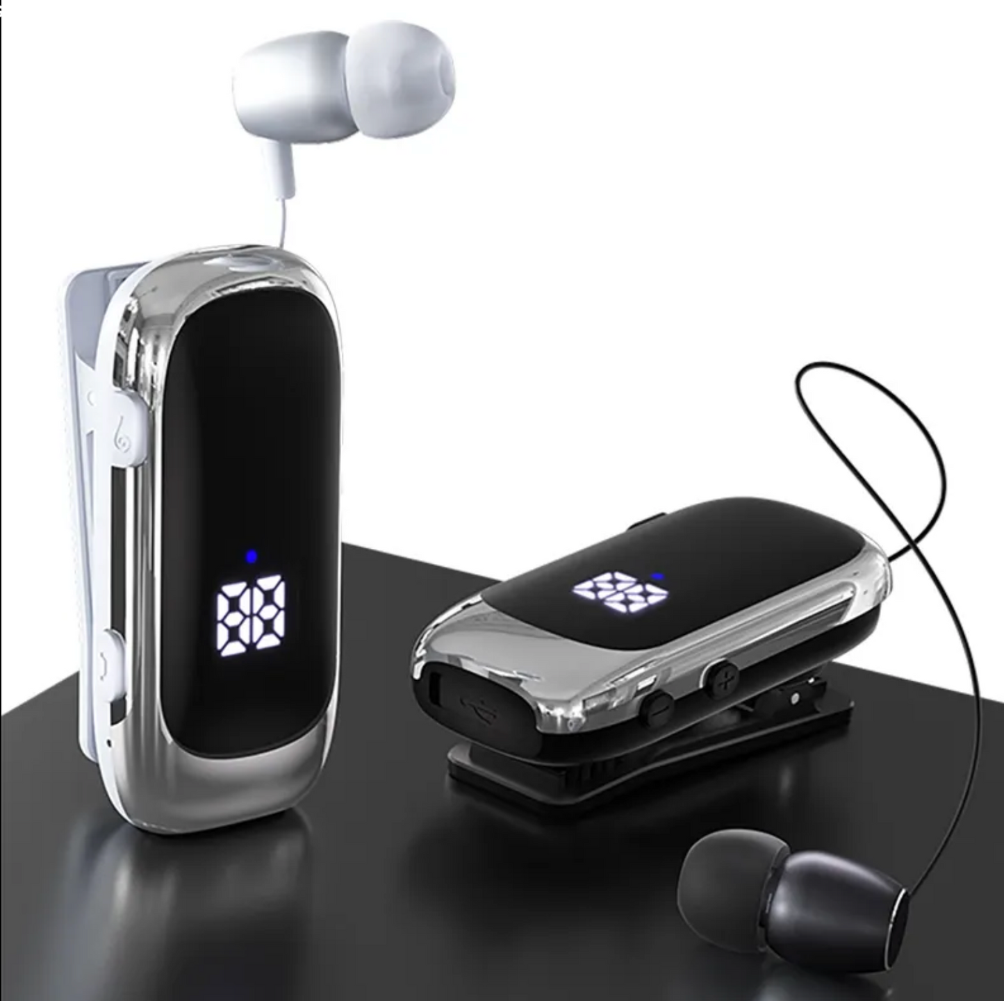 🎧 Écouteur Bluetooth Clip-On Rétractable