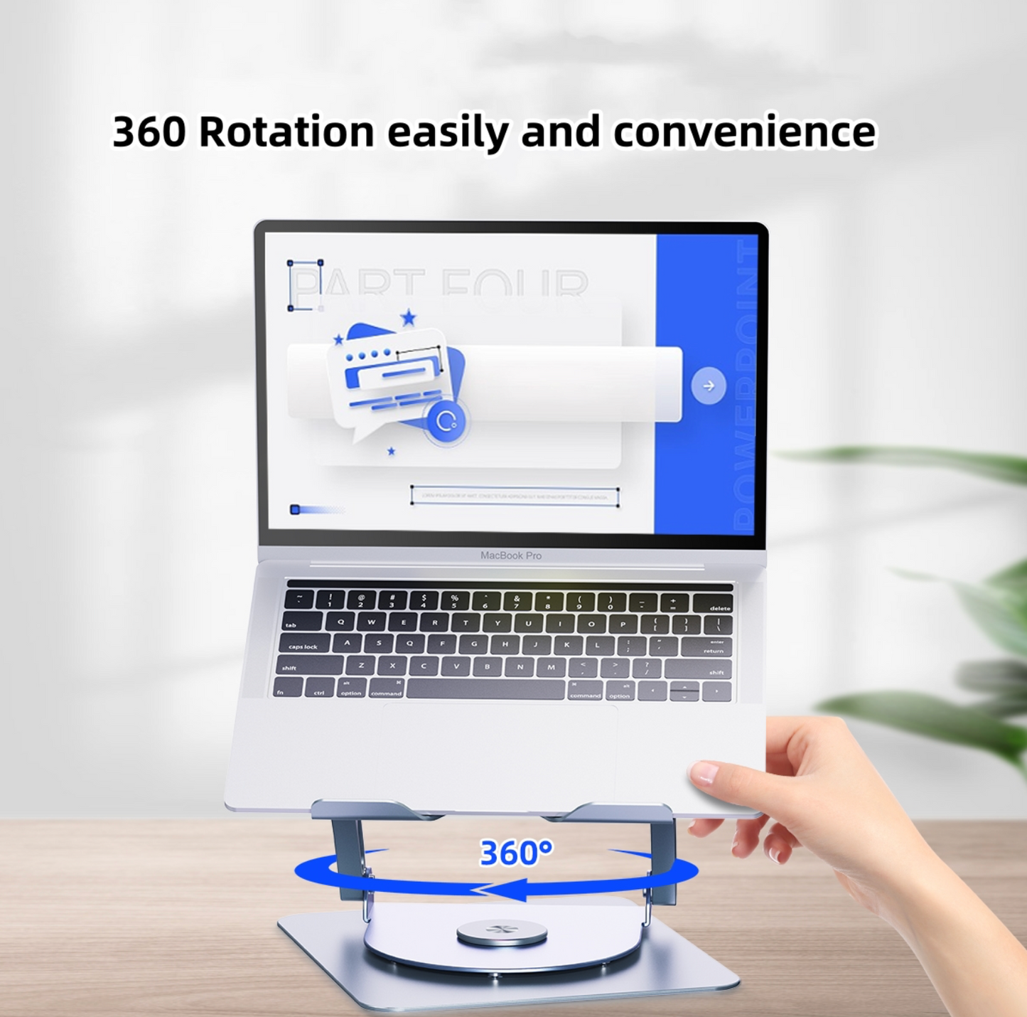 🧊 Support PC 360° avec Double Ventilateur RGB – Alliez Refroidissement, Confort et Mobilité