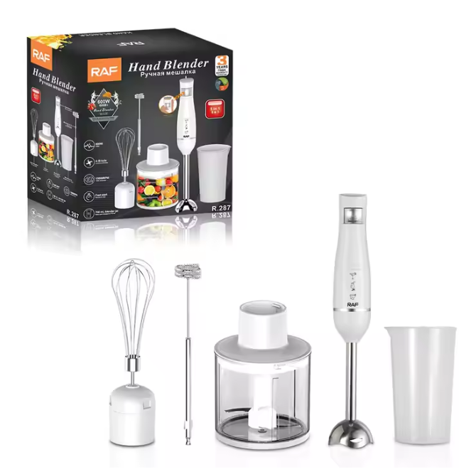 🥣 Mixeur Plongeant Électrique 5 en 1 – L'Indispensable Pour Une Cuisine Facile et Rapide ! ⚡