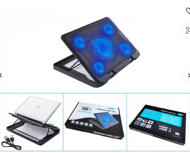 Support Réglable 2-en-1 avec Ventilateur – Pour Ordinateur Portable & Téléphone