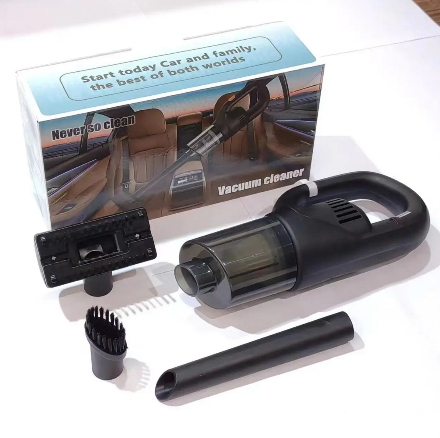 🚗 Aspirateur Portable Pour Voiture – Nettoyage Puissant et Compact