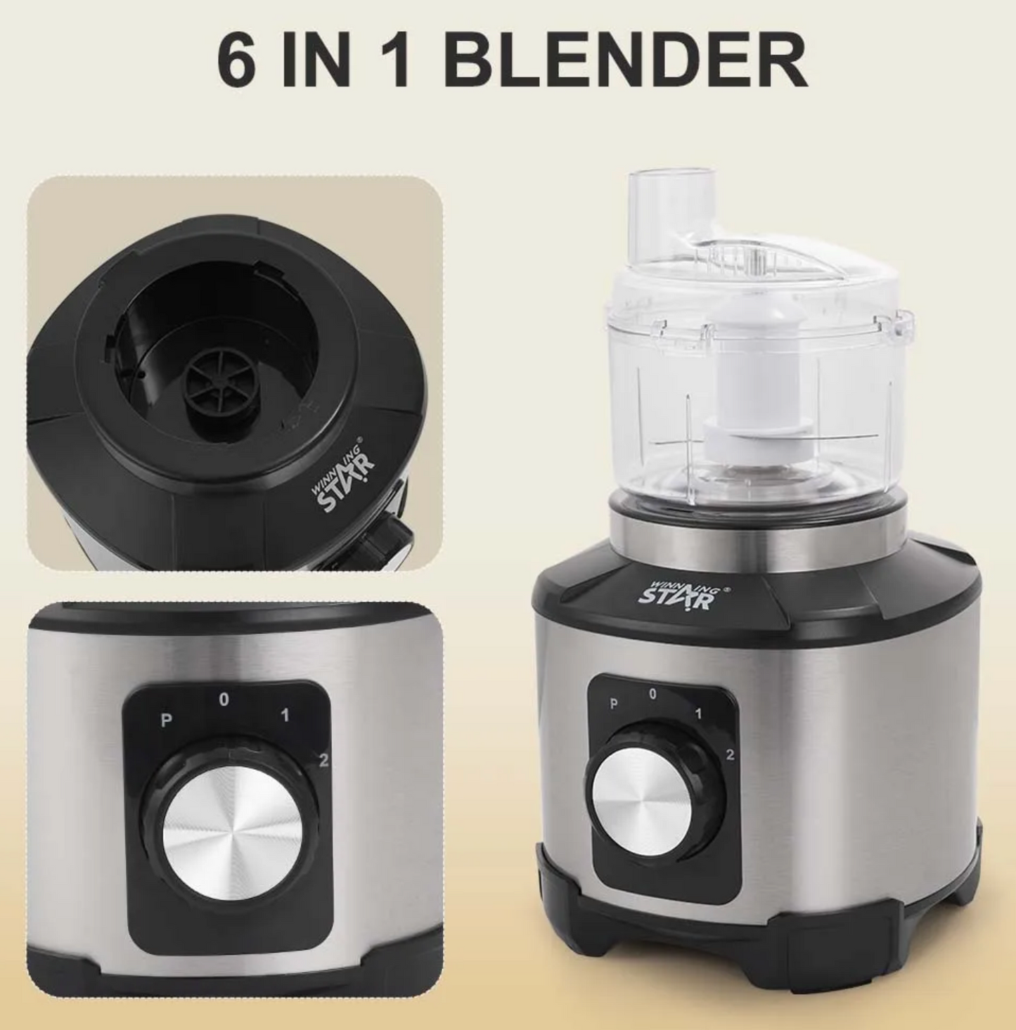 🥤 Blender Multifonction 6 en 1 – Winning Star ST-5960