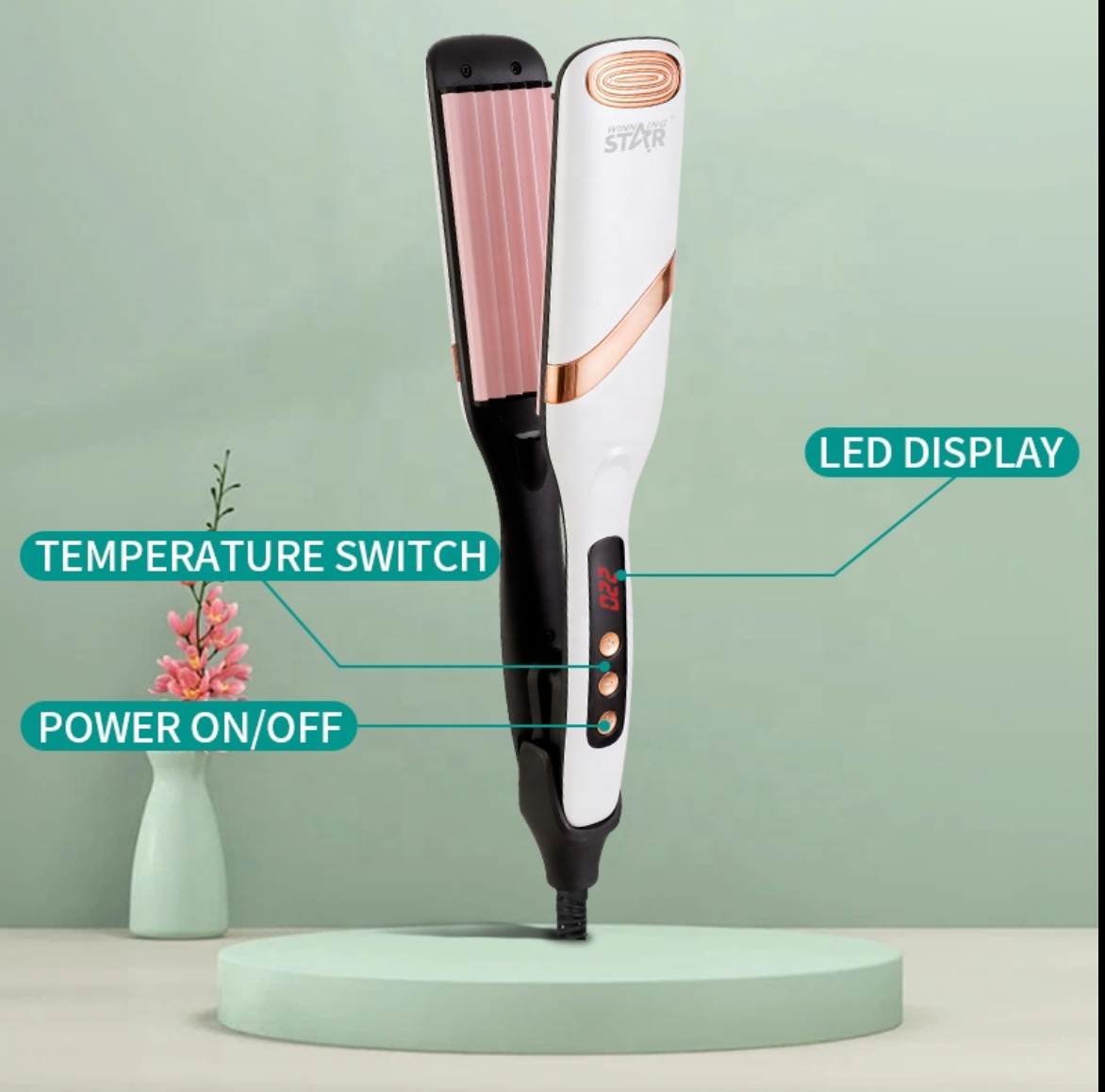 WINNING STAR ST-5704 – Fer à Friser / Crimper Professionnel 175W