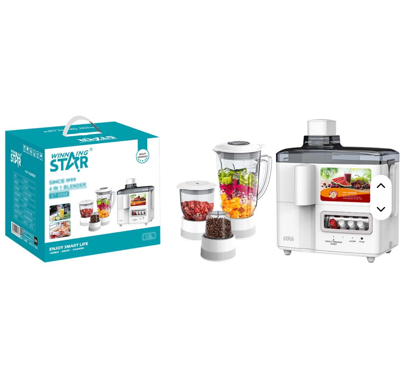 Blender Multifonction Winning Star 4 en 1 – 1,5L