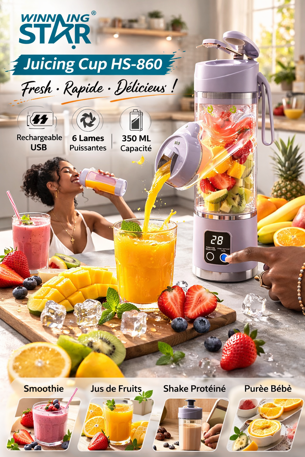 Mixeur Portable Juicing Cup HS-860