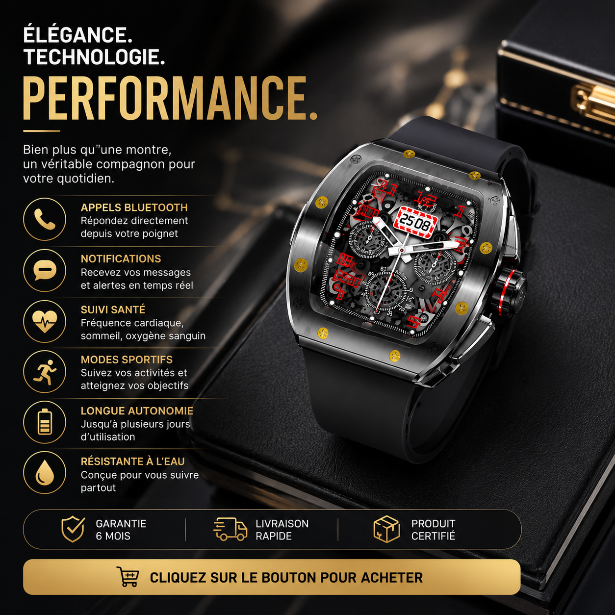 Montre Connectée Premium V68