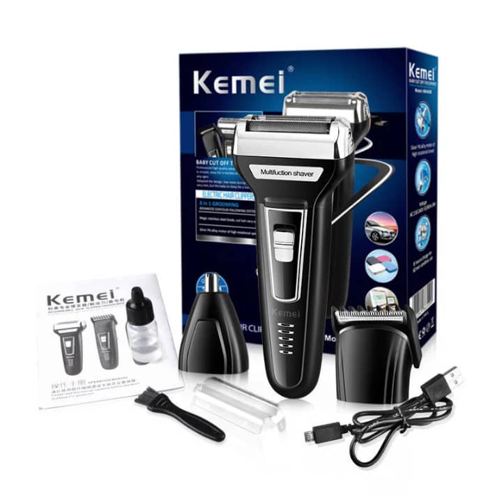 RASOIR ELECTRIQUE MULTIFONCTION KEMEI 3 EN 1