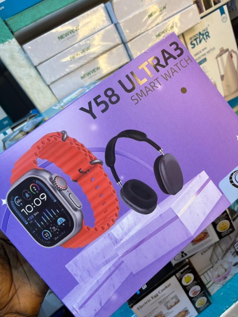 🛍️ Coffret Y58 ULTRA 3 – Montre Connectée + Casque Bluetooth Haute Qualité