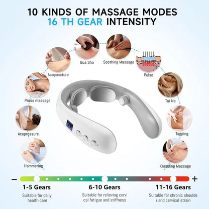 Masseur cervical intelligent à impulsion électrique avec fonction de compression thermique