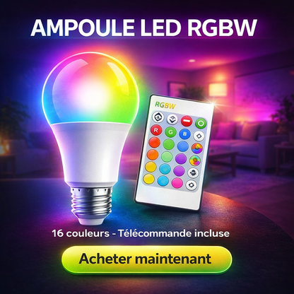 Ambiance Lumineuse Personnalisée : L'Ampoule LED RGBW Ultime