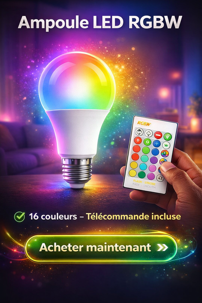 Ambiance Lumineuse Personnalisée : L'Ampoule LED RGBW Ultime