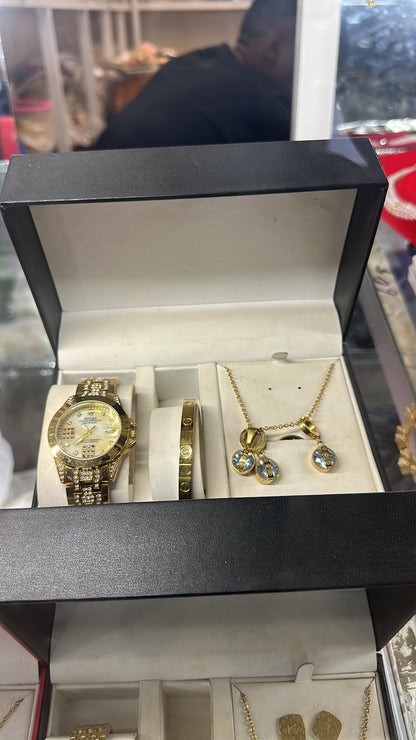 💎 Coffret Cadeau Bijoux 6-en-1 Femme – Élégance et Distinction