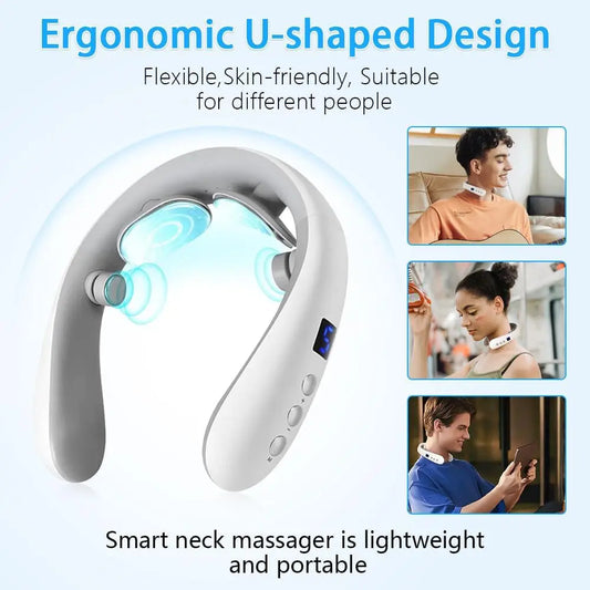 Masseur cervical intelligent à impulsion électrique avec fonction de compression thermique