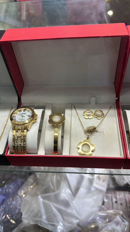 💎 Coffret Cadeau Bijoux 6-en-1 Femme – Élégance et Distinction