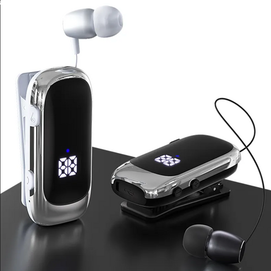 🎧 Écouteur Bluetooth Clip-On Rétractable
