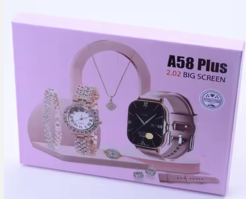 Coffret Cadeau Femme Luxe (Modèle E08) – Montres + Bijoux + Miroir
