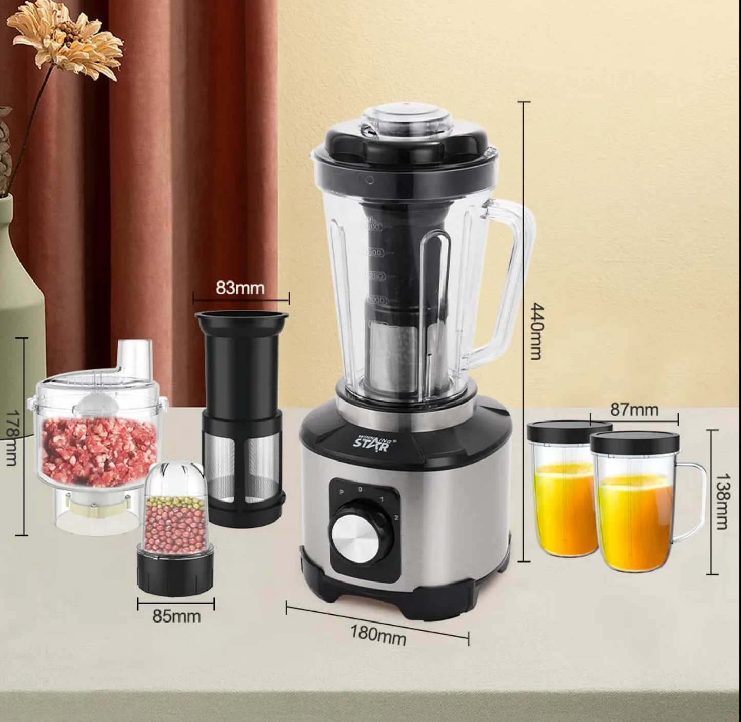 🥤 Blender Multifonction 6 en 1 – Winning Star ST-5960