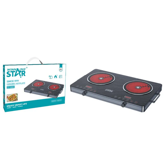 🔥 Plaque Chauffante Céramique Double – Winning Star ST-9680