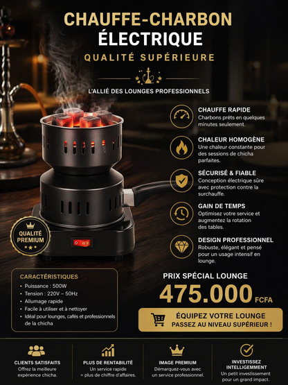 CHAUFFE-CHARBON ÉLECTRIQUE PROFESSIONNEL