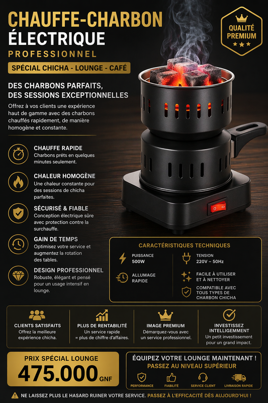 CHAUFFE-CHARBON ÉLECTRIQUE PROFESSIONNEL