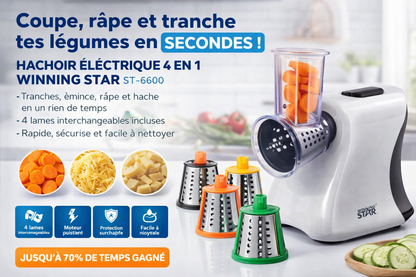 HACHOIR ÉLECTRIQUE 4 EN 1