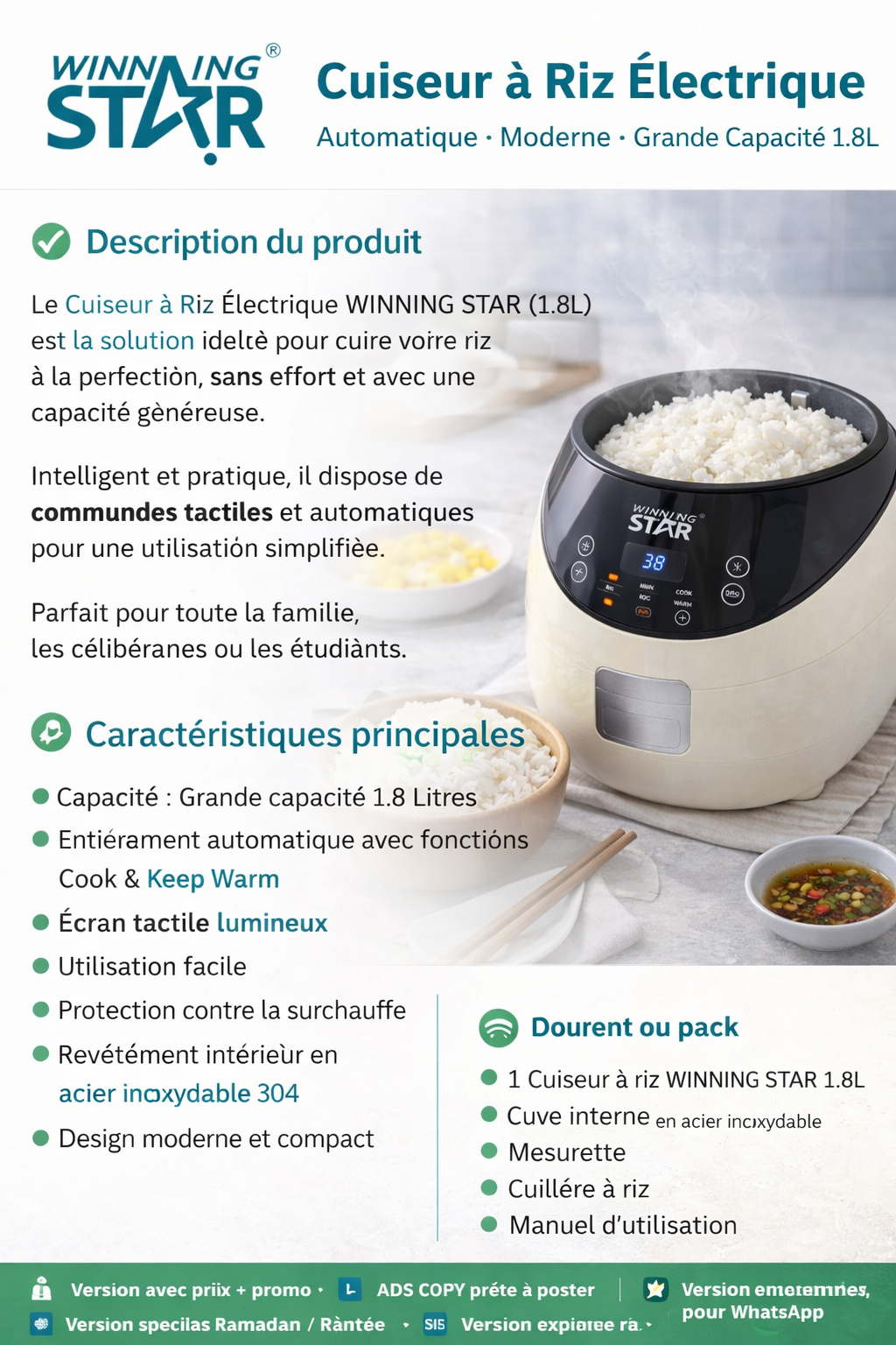 Cuiseur à Riz Électrique ST-9305