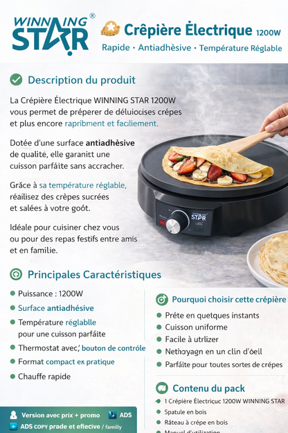 Crêpière Électrique