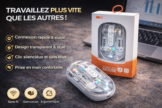 SOURIS TRANSPARENTE 3 EN 1
