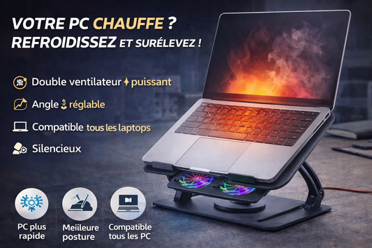 SUPPORT ORDINATEUR REFROIDISSEUR