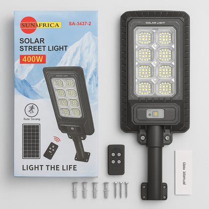 🔦 Lampe solaire de rue 400 W