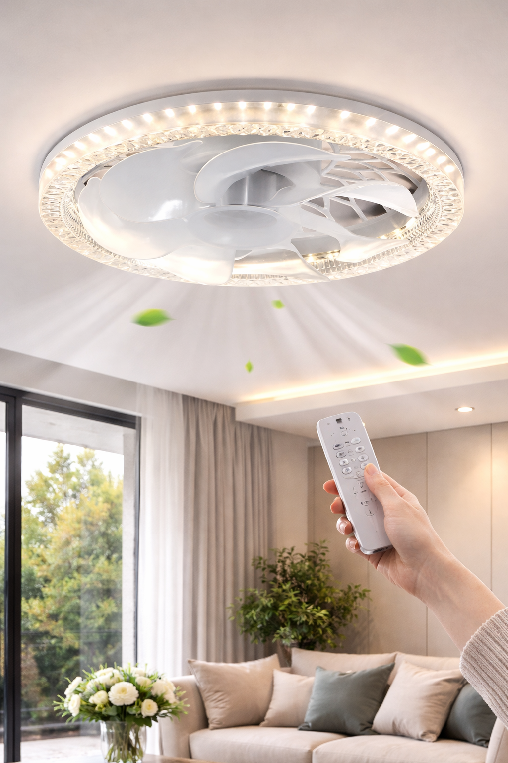 Ventilateur plafonnier 2en1