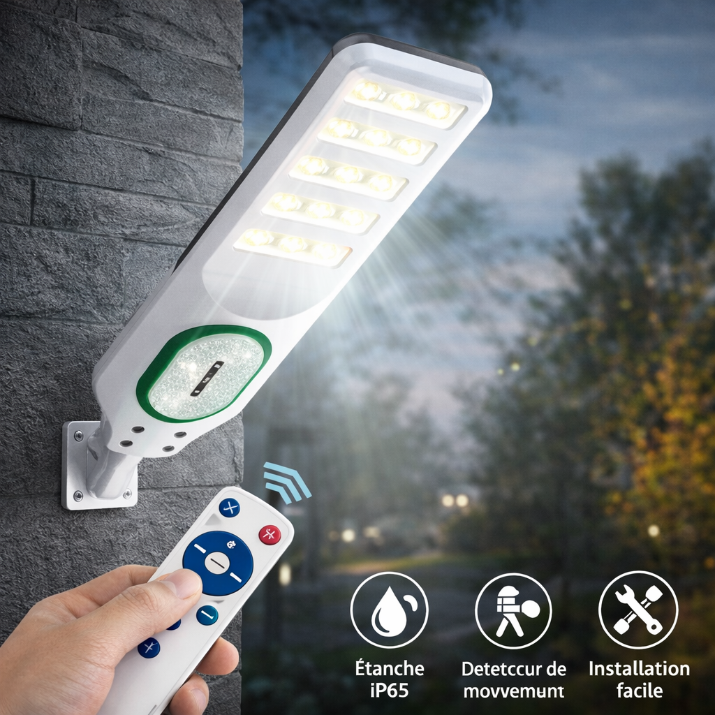 Lampe Solaire LED Intelligente avec Télécommande