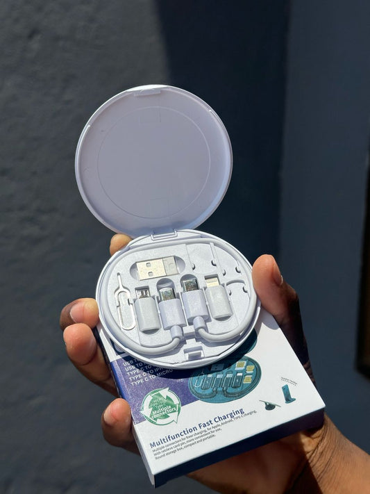 📦 Kit de Câble Multifonction 3-en-1 avec Support Téléphone – Charge Rapide et Pratique !