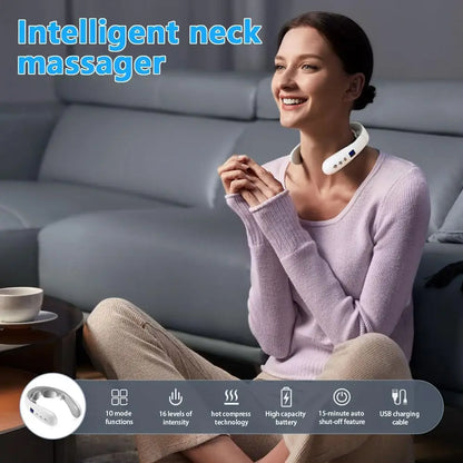 Masseur cervical intelligent à impulsion électrique avec fonction de compression thermique